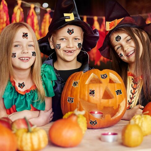 GUjianzi Halloween Black Cat Stickers - 1000Pcs Vintage Funny Cute Meme Decals for Kids Teen Adult, Aesthetic Kitty Waterproof Vinyl Sticker Gifts for Scrapbooking Party Favors Supplies Decorations in Saudi Arabia