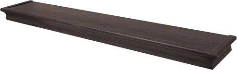 HIGH & MIGHTY 515606 Decorative 18" Floating Shelf Holds up to 15lbs, Easy Tool-Free Dry Wall Installation, Beveled, Retail Packaging, Espresso in Saudi Arabia