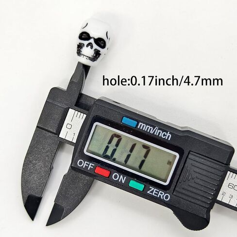 الهيب هوب نمط الاكريليك جمجمة 15 ملم حفر حفرة كبيرة لسوار DIY ، سلسلة المفاتيح ، المجوهرات ، سلسلة الهاتف ، 220 قطعة ، أسود (أسود مطلق) in Kuwait