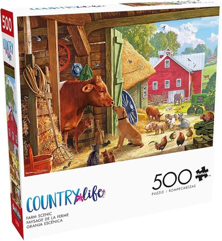 Buffalo Games - Life Country Life - Farm Scenic - 500 قطعة بانورت بانورامز للبالغين - اللغز الصعبة مثالية لليالي اللعبة - الحجم النهائي هو 21.25 × 15.00 in Saudi Arabia
