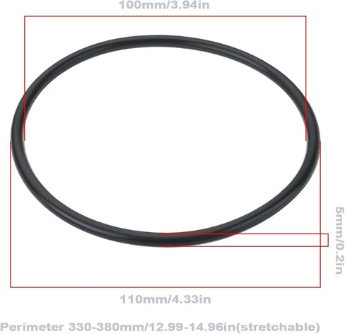 4 مساءً أحزمة امتداد آلة الخياطة 330 مم 13 "محيط 3/16" (5 مم) متوافق مع المغني المتوافق مع آلات الخياطة Kenmore أسود in Kuwait