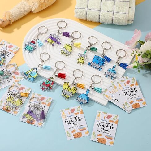 NOSINY HOUSESEKENGING HEADE HISE EMPLOY EMPLOYE CLEANTING ACRYLIL KEYCHAIN ​​ACTINCALS HEARING CARDING HIST in Saudi Arabia