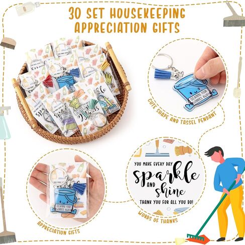 NOSINY HOUSESEKENGING HEADE HISE EMPLOY EMPLOYE CLEANTING ACRYLIL KEYCHAIN ​​ACTINCALS HEARING CARDING HIST in Saudi Arabia