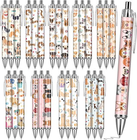 هدايا نقاط الكلاب في نقطة الالتصاق - 36 جهاز كمبيوتر شخصي قابلة للسحب قلم حبر حبر أسود قلم لطيف كرتون ملون تخرج متنوع عيد ميلاد العودة إلى هدايا المدرسة للطلاب مستلزمات مكتب المعلم المنزلي in Kuwait