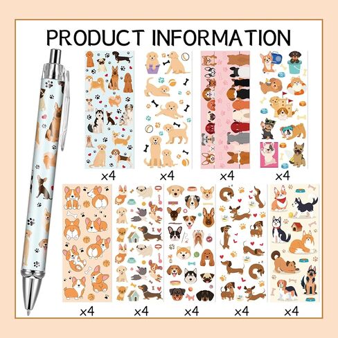 هدايا نقاط الكلاب في نقطة الالتصاق - 36 جهاز كمبيوتر شخصي قابلة للسحب قلم حبر حبر أسود قلم لطيف كرتون ملون تخرج متنوع عيد ميلاد العودة إلى هدايا المدرسة للطلاب مستلزمات مكتب المعلم المنزلي in Kuwait