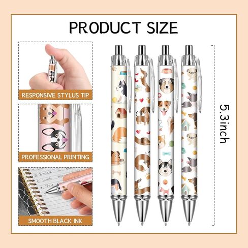 هدايا نقاط الكلاب في نقطة الالتصاق - 36 جهاز كمبيوتر شخصي قابلة للسحب قلم حبر حبر أسود قلم لطيف كرتون ملون تخرج متنوع عيد ميلاد العودة إلى هدايا المدرسة للطلاب مستلزمات مكتب المعلم المنزلي in Kuwait