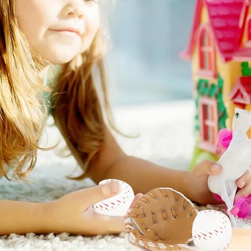 Garneck 2 مجموعات مصغرة Batball Bat and Glove Kit: Dollhouse Decorations Associory Simulation Tiny Baseball Cake Topper - Kids Birthday Party Favors Props Props in Saudi Arabia