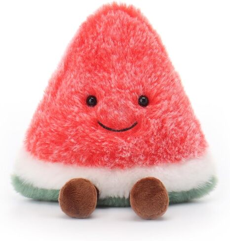 Apricot Lamb Toys Food Plushies Plush Fresh Watermelon Stuffed Fruit Soft Cuddly Perfect for Child in Saudi Arabia