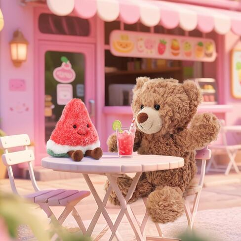 Apricot Lamb Toys Food Plushies Plush Fresh Watermelon Stuffed Fruit Soft Cuddly Perfect for Child in Saudi Arabia