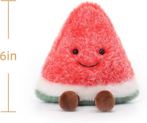 Apricot Lamb Toys Food Plushies Plush Fresh Watermelon Stuffed Fruit Soft Cuddly Perfect for Child in Saudi Arabia