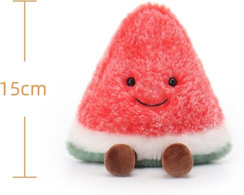 Apricot Lamb Toys Food Plushies Plush Fresh Watermelon Stuffed Fruit Soft Cuddly Perfect for Child in Saudi Arabia