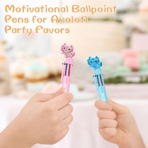 36 Pcs Axolotl Party Favors Ballpoint Pens Bulk 6 in 1 Multicolor Retractable Axolotl Pen School Supplies Goodie Bags Stuffers for Students Birthday Classroom Rewords Christmas in Saudi Arabia