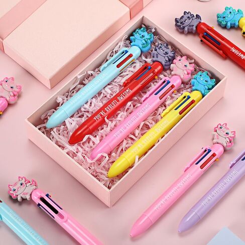 36 Pcs Axolotl Party Favors Ballpoint Pens Bulk 6 in 1 Multicolor Retractable Axolotl Pen School Supplies Goodie Bags Stuffers for Students Birthday Classroom Rewords Christmas in Saudi Arabia