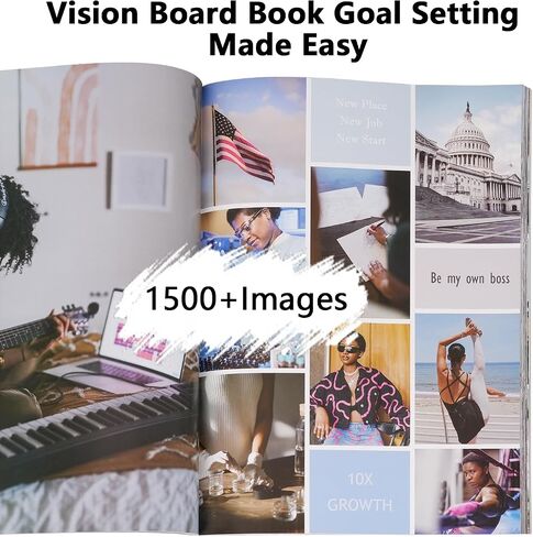 كتاب لوحة الرؤية - أكثر من 850 صورة واقتباسات من لوحة الرؤية المصنفة لتصور أحلامك وأهداف حياتك، ومستلزمات لوحة الرؤية للقصاصات الفنية والكتاب المجمع in Saudi Arabia