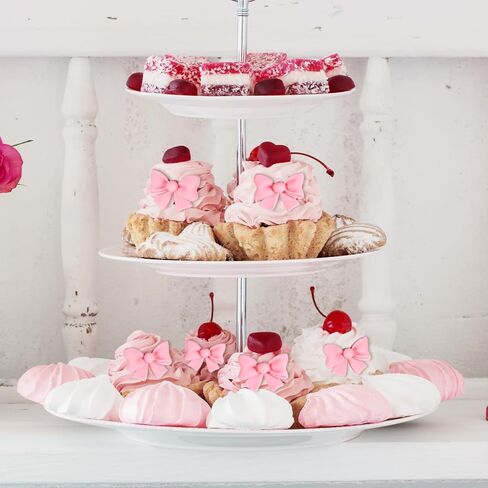 Bewudy 50Pcs Pink Bow Cupcake Toppers, Bowknot Cake Decorations Birthday Decorations for Theme Parties Bridal Engagement Wedding Baby Showers Birthday Party in Saudi Arabia