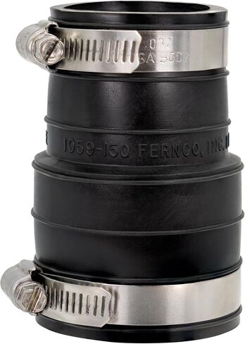 Fernco P1059-22 وصلة PVC مرنة لمقبس بلاستيكي 2 بوصة لوصلات السباكة in Saudi Arabia