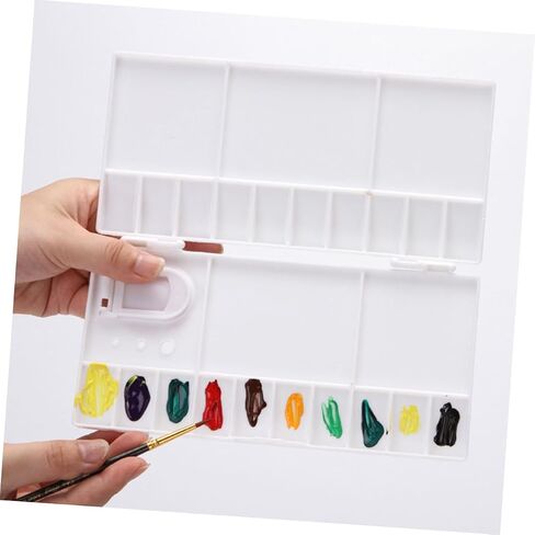 Angoily 25-Grid Foldable Plastic Watercolor Pigment Box for Artists and Students Portable Watercolor Paint Pan Closure for Painting and Craft Projects in Saudi Arabia