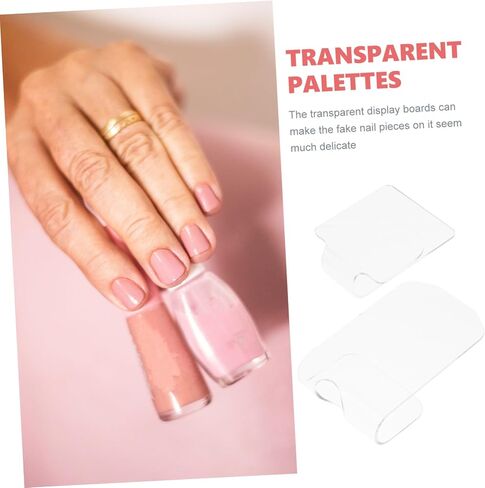2pcs Nail Decorations for Nail Art Fingernail Polish Palette Manicure Makeup Eyeliner Mixing Trays in Saudi Arabia