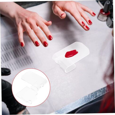 2pcs Nail Decorations for Nail Art Fingernail Polish Palette Manicure Makeup Eyeliner Mixing Trays in Saudi Arabia