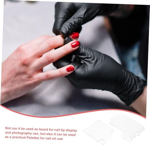 2pcs Nail Decorations for Nail Art Fingernail Polish Palette Manicure Makeup Eyeliner Mixing Trays in Saudi Arabia