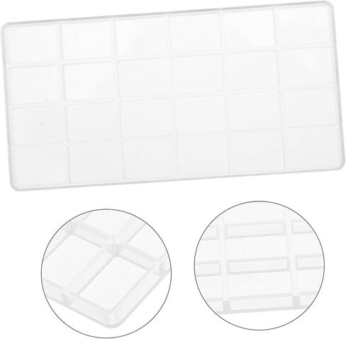 24 Grid ألوان مائية صندوق تعبئة صندوق قوي للمواد البلاستيكية لوحة الطلاء مضاد مقصورات تخزين التصميم in Kuwait