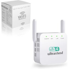 Ultraxtend WiFi Booster 2024 with Ethernet Port 2.4G Speed up to 300 Mbps Signal Repeater Get Strong Wi-Fi Signal in Every Corner of Your Home (1200 Mbps)