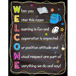 Welcome Classroom Poster Back to School Classroom Decorations Motivational Sign 11 X 14 for Preschool Middle High School Classroom Decor