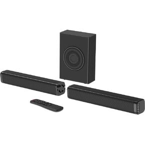 Bluetooth Soundbar 2.2CH 70W 3D Surround Sound Home Audio System with Dual Subwoofer, Perfect for 32" to 75" TVs - Ideal for Gaming, Music & Entertainment