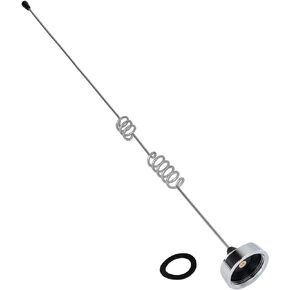 TWAYRDIO Dual Band 17 Inch NMO Antenna for Motorola Radios, VHF UHF 144/430MHz Amateur Mobile Antenna with NMO Connection for Midland Kenwood Icom Vertex Transceivers (Requires NMO Mount)