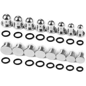Casvort 22 PCS/16 PCS Hypoallergenic 18G-00g Comfy Dead Stretching Plugs in 0.5mm Increments Saddle Plugs with Rubber Rings 316 Surgical Stainless Steel Crazy Ear Gauges Body Piercing Jewelry