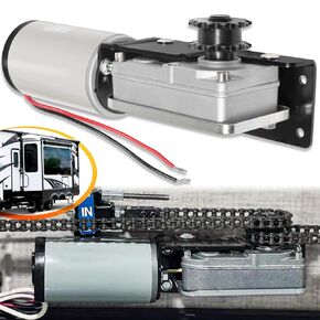 225008 RV Slide Out Motor & Gear Housing Replacement for BAL Accu-Slide Cable Slide Out System for RVs and Trailers - R25075 High Output Motor & R25076-1 Gearbox