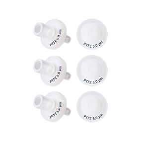 PTFE Syringe Filters [Wettability: Hydrophobic] 25mm Diameter 1.0 μm Pore Size Laboratory Filtration by Allpure Biotechnology (Pack of 100) (Hydrophobic PTFE, 1.0 μm)