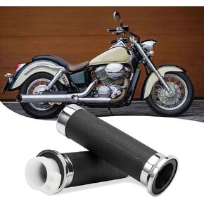 1 Pair Motorcycle Grip Throttle Tube 1" Replacement 53145-MM8-000 Fit for Honda VT XVS Shadow 400/600/750/1100/1300 Magna Sabre Right Grip Throttle Tube and Left Hand Grips
