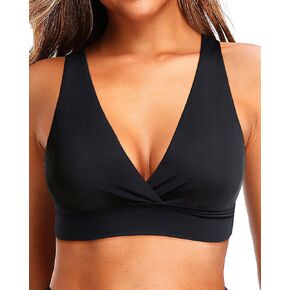 Aqua Eve Women Bikini Top Only Push Up Swimsuit Top Padded Bathing Suit Top for Large Bust