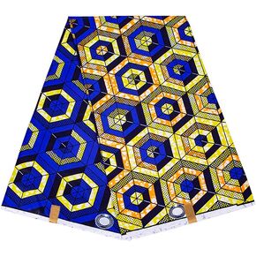 African Fabric 6 Yard Printed Wax Cloth African Ankara Fabric for Party Dress FP6390