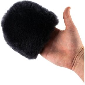 The Rag Company - Ultra Wool Wheel Mitt - Wash and Scrub Wheel Faces and Details Without Scratching or Marring - Marino Wool - Fits Over Fingers for Easy and Comfortable Detailing (2 Pack)
