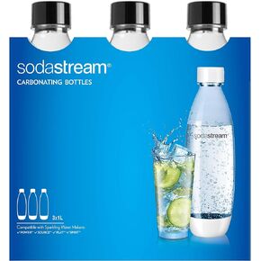 زجاجات صودا ستريم 3 × 1 لتر كربونات، أسود in Kuwait