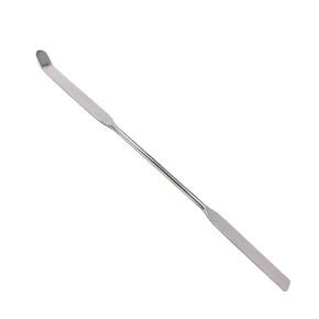 Stainless Steel Double Ended Micro Lab Spatula Sampler, Square & Round Angled End - Chattaway Style (6")