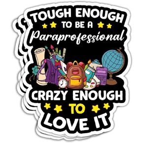 (3 قطع) ملصقات مجنونة بما فيه الكفاية لتحبها للتعليم الخاص شبه الاحترافي، ملصقات للحياة، ملصقات تقدير للمعلمين المساعدين المحترفين، ديكورات لزجاجة الكمبيوتر المحمول، نافذة السيارة، 3 بوصات × 4 بوصات in Kuwait