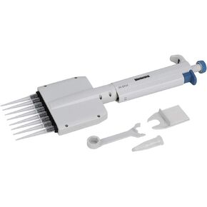 8‑Channel Pipette 50‑300μl Pipettor Multichannel Pipette Vraiable Volume Mechanical Pipette Manual Adjustable Pipet Laboratory Tool