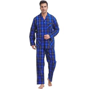 cotton pajama set for men 100% cotton pajamas soft PJS