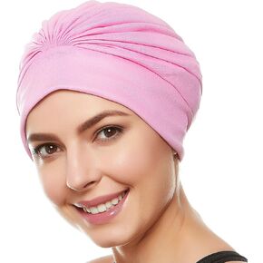 Beemo Swim Caps for Women Swimming Turban Polyester Latex Lined Pleated for Ladies