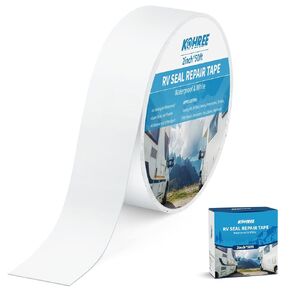 Kohree Butyl Sealant Tape, 4 Inch x 50 Foot RV Roof Tape Black, RV Sealant Waterproof TapeUV & Weatherproof Butyl Roofing Tape for RV Repair, Window, Boat Sealing, Truck Stop Camper Roof Leaks