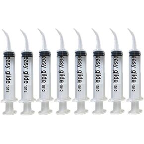 8 Pack Disposable 12cc Dental Sterile Syringe Dental Irrigation Syringe with Curved Tip, Tonsil Squirt Mouthwash Cleaner