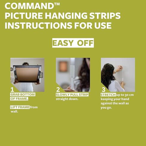 Command Medium and Large Picture Hanging Strips, Damage Free Hanging Picture Hangers, No Tools Wall Hanging Strips for Living Spaces, White, 4 Medium Pairs and 8 Large Pairs in Saudi Arabia