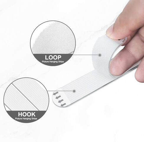 60 Pieces Strips Strips Large Picture Hanging Strips，Non Destructive and Detachable Strips Heavy Duty，Suitable for Christmas Decorations in Kuwait