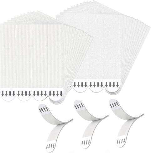 24 Pairs(48 Strips) Picture Hanging Strips, Heavy Duty Picture Hanger Kit, Removable and Damage Free, Adhesive Wall Hanging Strips for Picture Frame Hanging and Wall Decorations(White, Large) in Saudi Arabia
