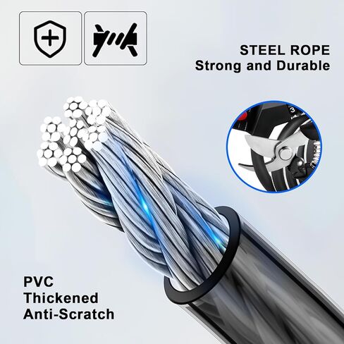 Bike Lock Cable Reflective, 5 Digit Resettable Combination with Mounting Bracket for Bicycles Scooters 5FT in Kuwait