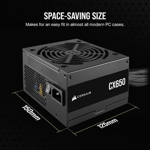 CORSAIR CX550 80 Plus Bronze Non Modular Low-Noise ATX 550 Watt Power Supply - NA - Black in Saudi Arabia