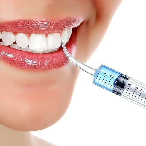 6 قطع 12 سم محقنة لري الأسنان مع طرف منحني، محقنة لري الأسنان متدرجة للاستعمال مرة واحدة للعناية بالأسنان عن طريق الفم، وإزالة أحجار اللوزتين، ومختبر، وإطعام الحيوانات الأليفة الصغيرة (مع القياس) in Kuwait